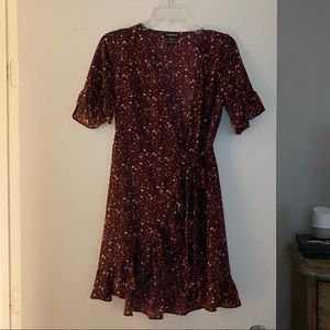 Timing floral wrap dress